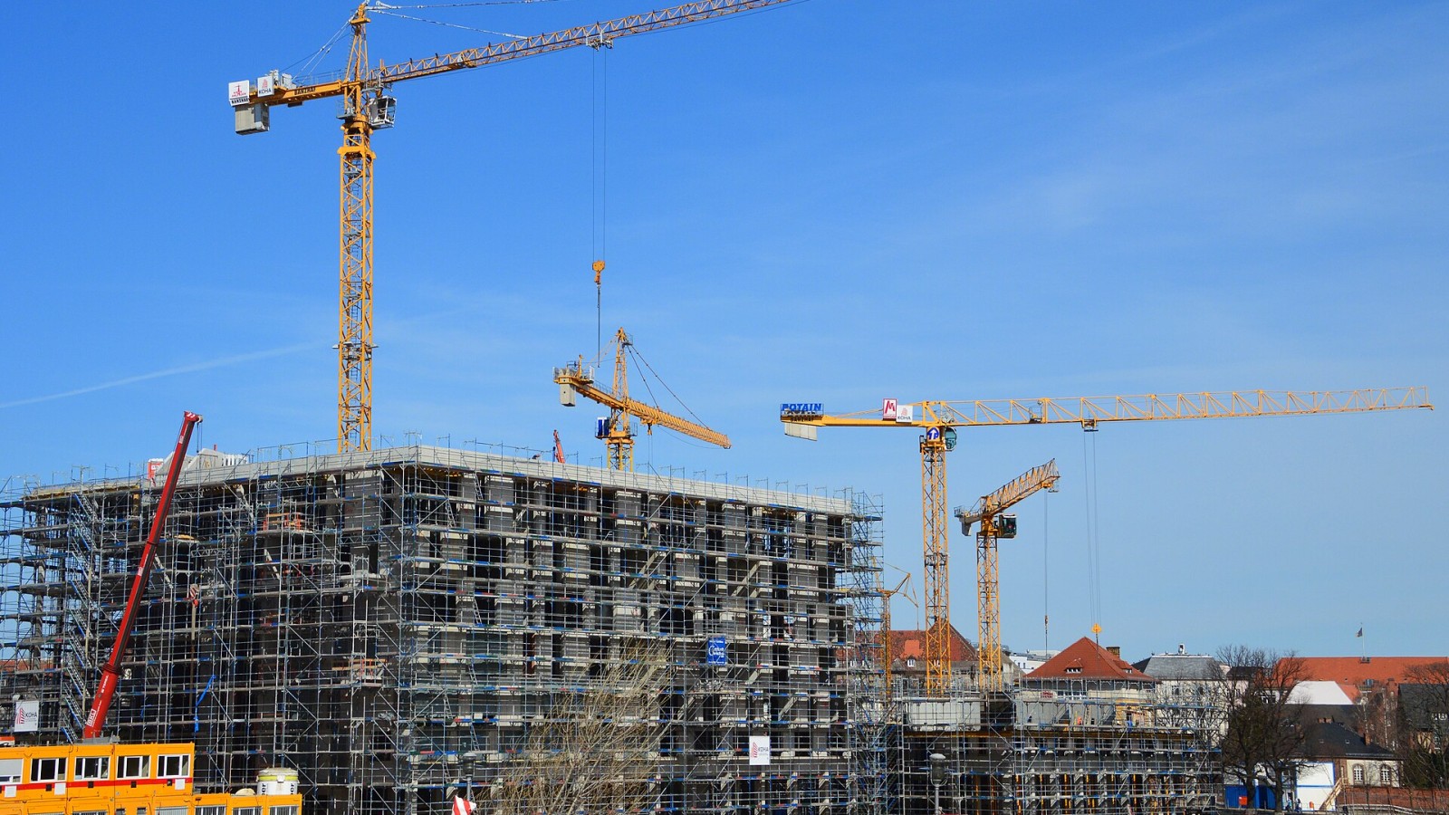 2018 in Berlin-Moabit: Construction of residential and commercial buildings at Humboldthafen, Hilda-Geiringer-Weg