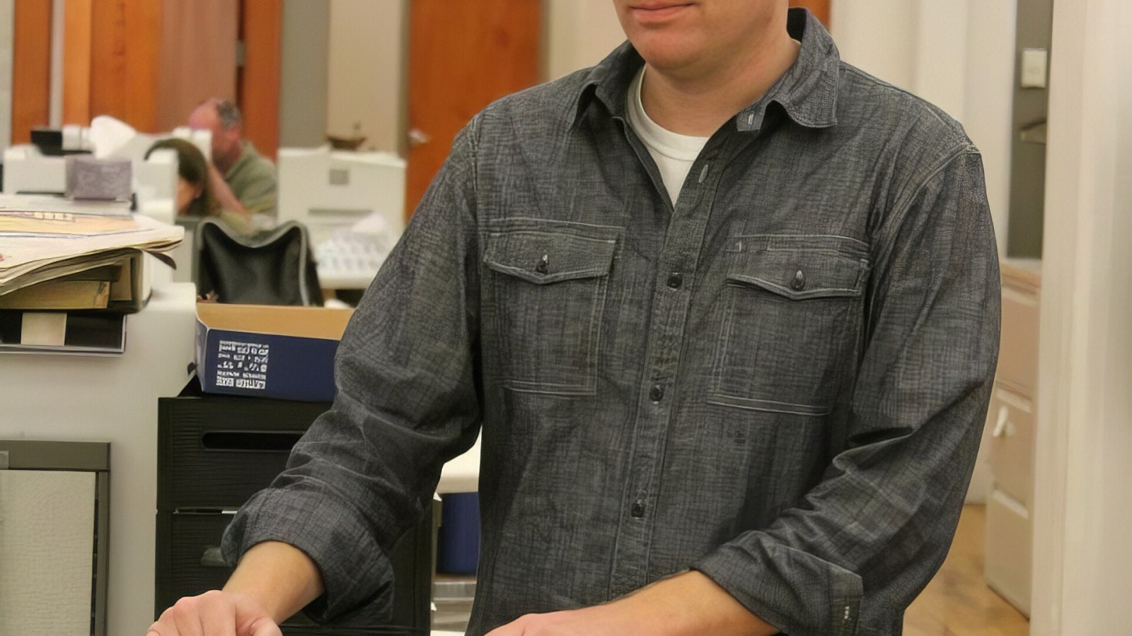 Drew Johnson while he worked as editorial page editor in the newsroom of the Chattanooga Times Free Press on Nov. 17, 2012