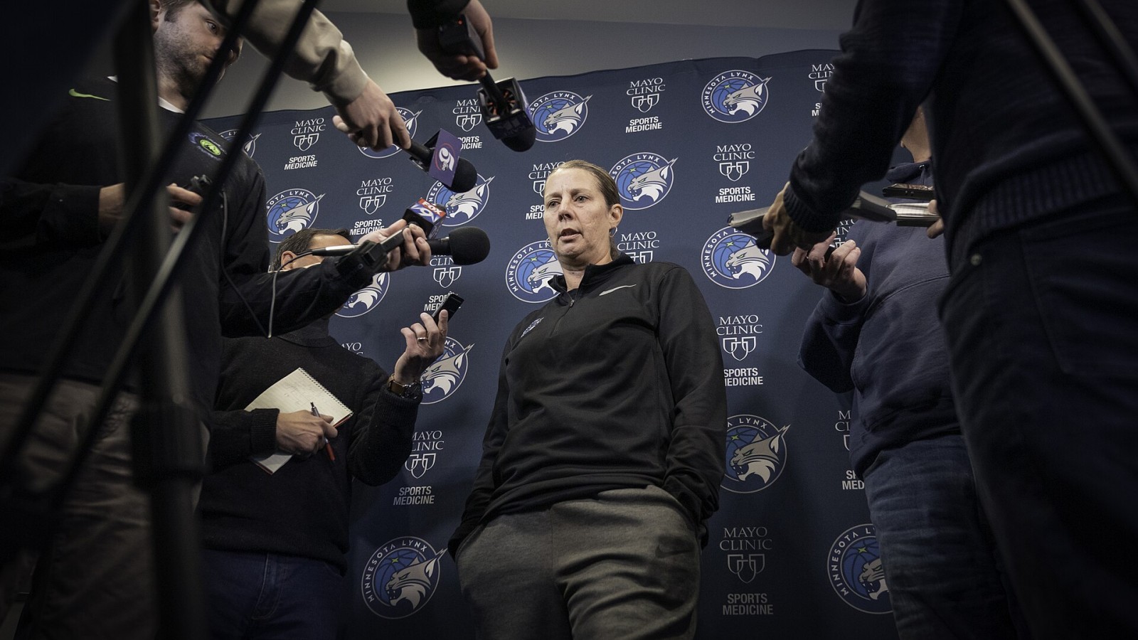 Minnesota Lynx head coach and general manager Cheryl Reeve speaks with media on hiring assistant coach Katie Smith for the 2020-21 season.