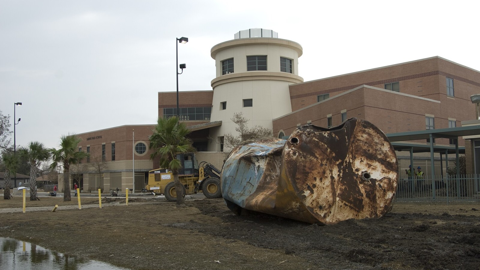 Sabine Pass, TX, September 19, 2008 -- The only school here is one of many buildings damaged by hurricane Ike. Photo by: Liz Roll/FEMA