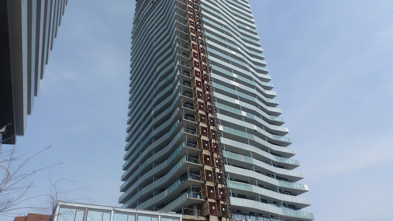 New residential building under construction in the Distillery District, 2014 03 25 (1,2,3).jpg