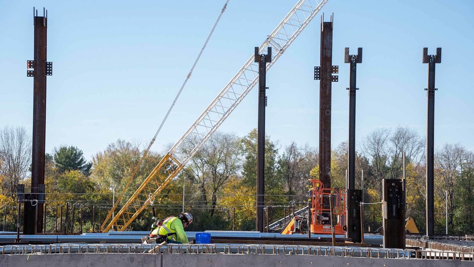 Construction continues on the new Louisville VA Medical Center Nov. 7 2022.