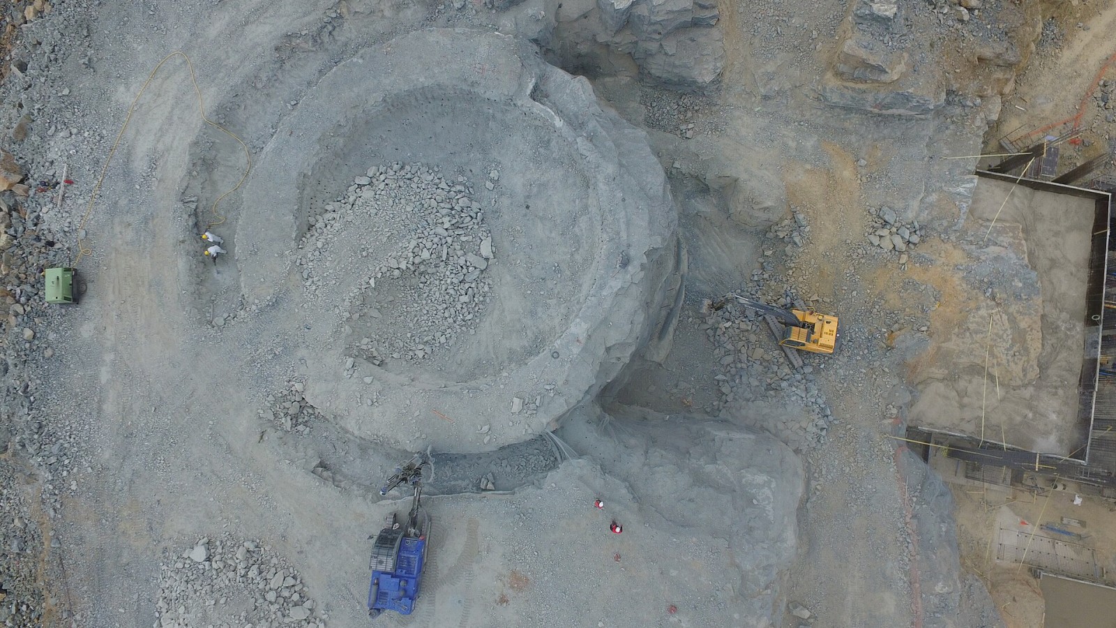 A DJI Phantom 3 Pro Drone is being used on Cerro Pachon to monitor LSST construction progress from an aerial birds-eye view. Multiple images will be used to generate a 3D model of the Summit Facility, suitable for inspec