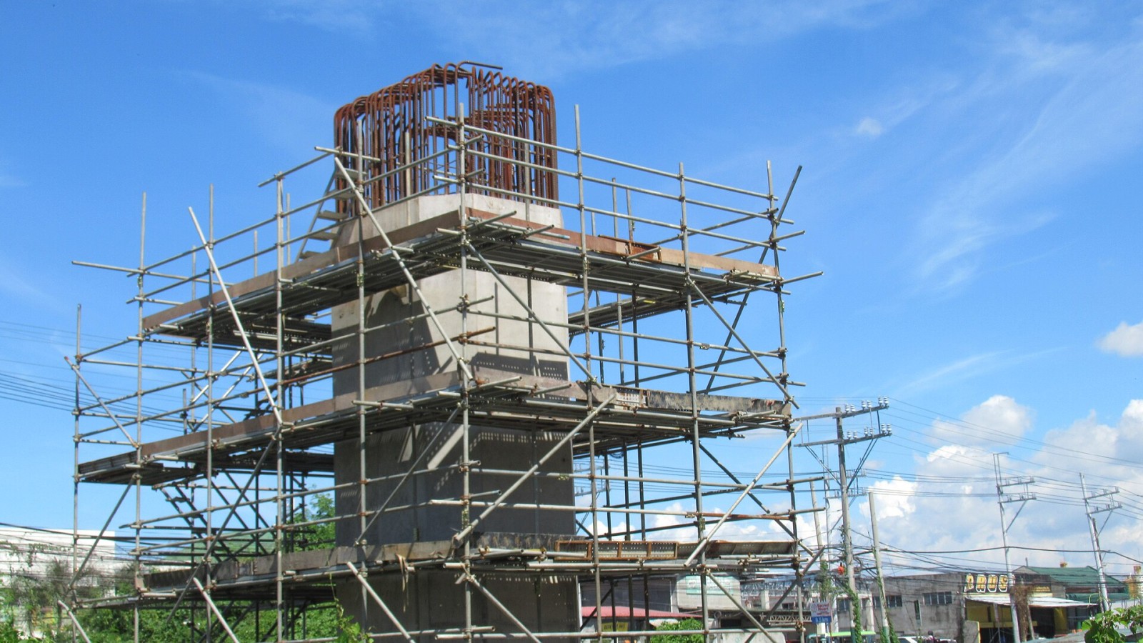 Construction of Calumpit railway station in 2022 in Barangay Iba O'Este, Calumpit, along MacArthur Highway in front of the Calumpit Institute (Calumpit, Bulacan)