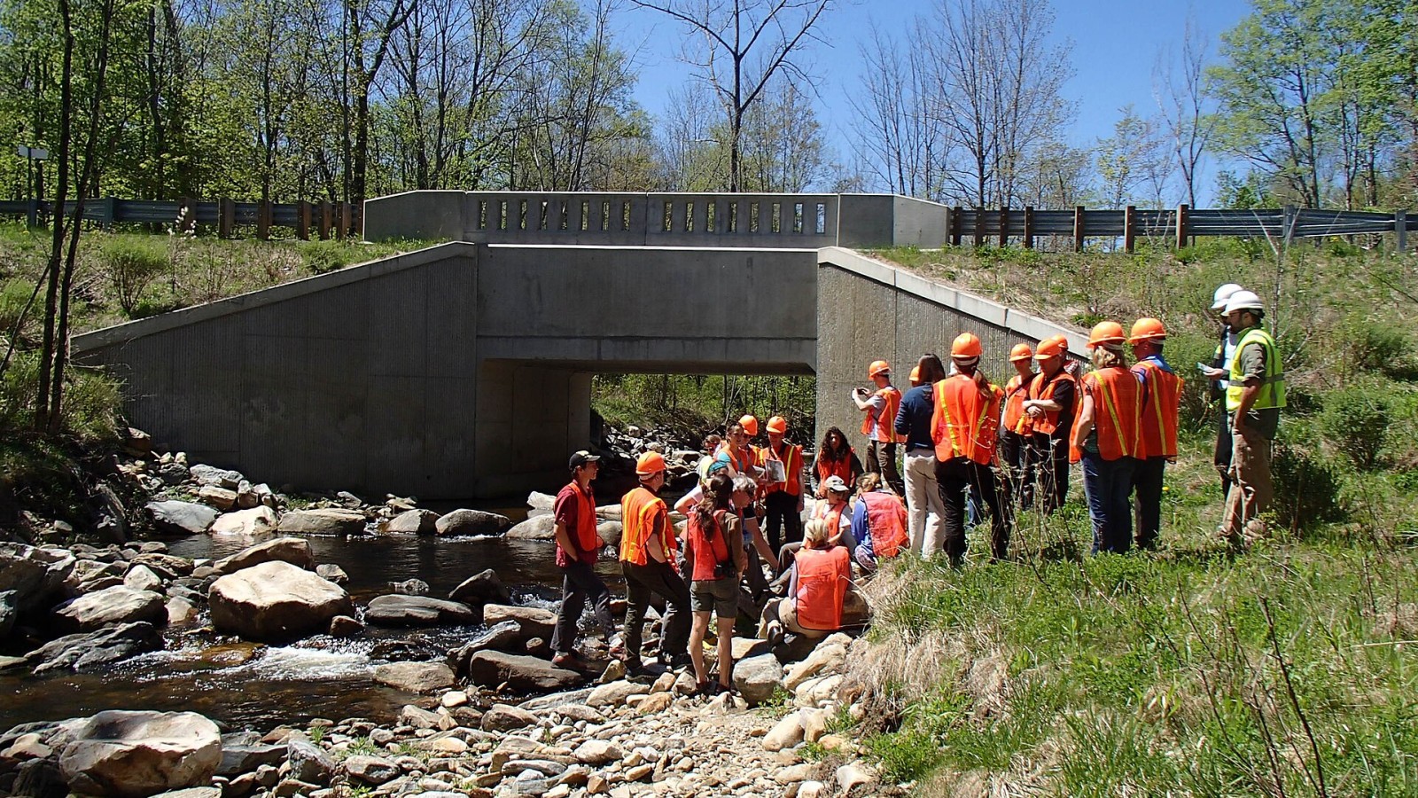 Ed Lausier, District Survey Engineer describes his design and coordination with National Park Service on the steam restoration and Bridge Replacement in Becket for McNearney Road over Shaker Mill Brook (B-3-16) to the Sw