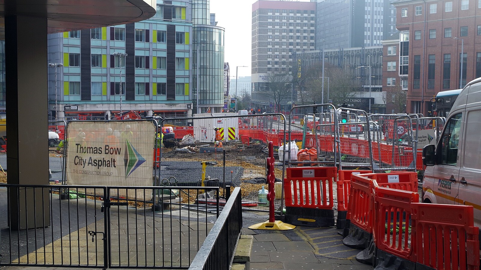 Major roadworks in Central Nottingham
