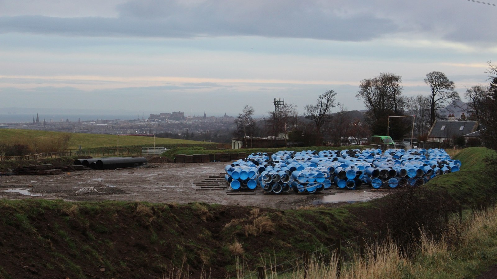 Water Pipeline Storage Yard