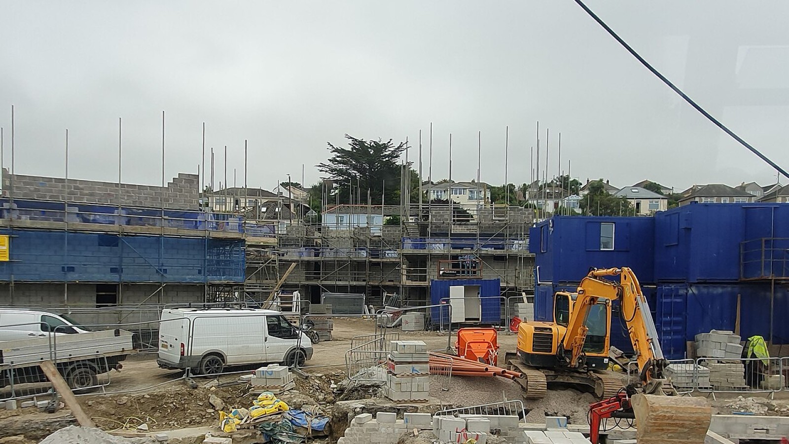 Copper Estuary housing development under construction on the former RJ Supplies site, Hayle, Cornwall - August 2023 (2)