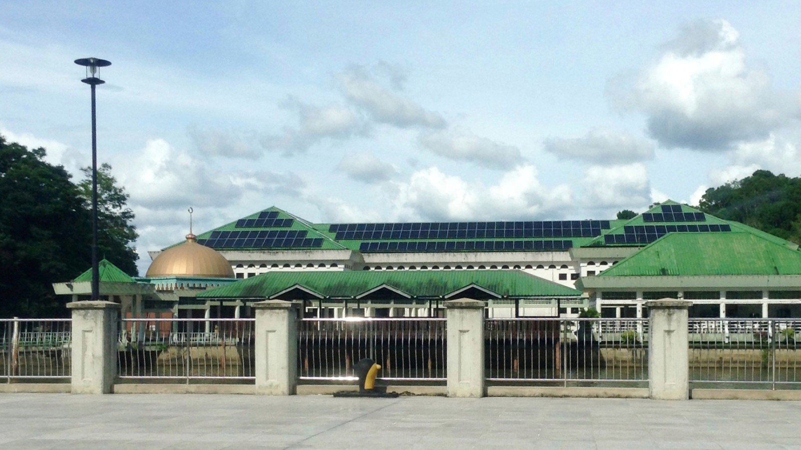 The Government Department Building Complex located in Bangar, Temburong. An office building that contains multiple government departments of Brunei. Solar panels are installed on the rooftop as part of a transition towar