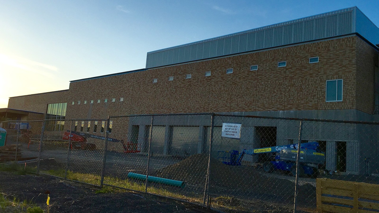 Construction of the Timberland middle school in Oregon. The school is set to open in the fall of 2017, and initially serve as a replacement for several other schools undergoing remodeling, before opening to middle school