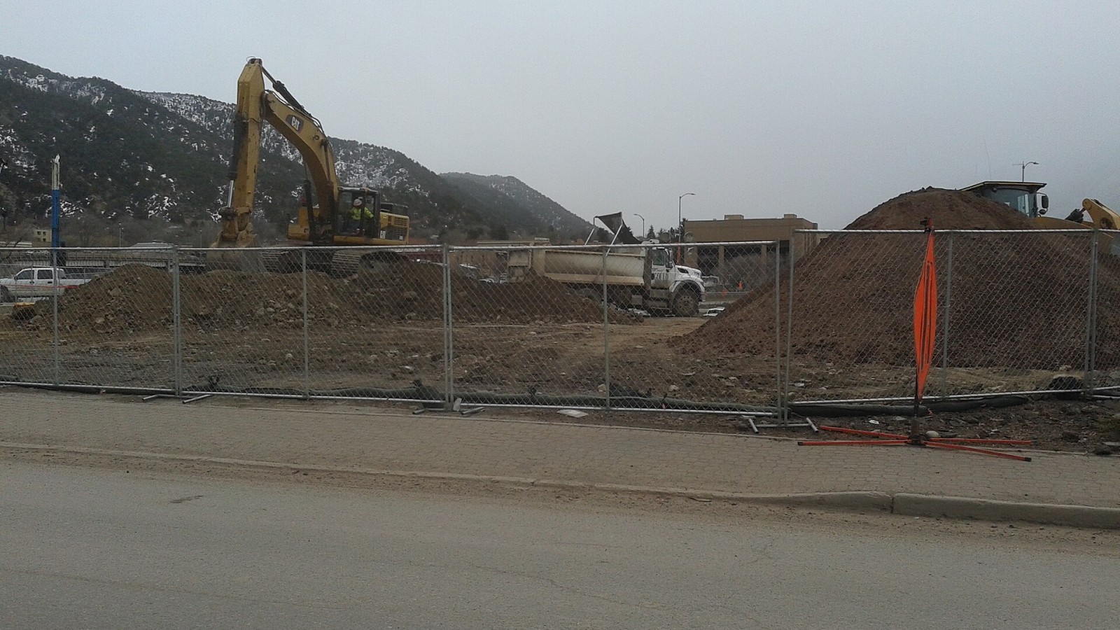New Grand Avenue Bridge construction site in Glenwood Springs, Colorado.