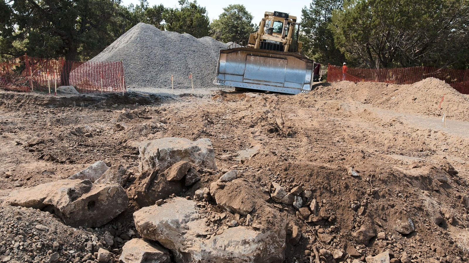Grand Canyon National Park: the Bright Angel Trailhead rehabilitation project began on September 4, 2012. The area will be under construction through April 2013. NPS Photo by Kristen M. Caldon. . During construction, the