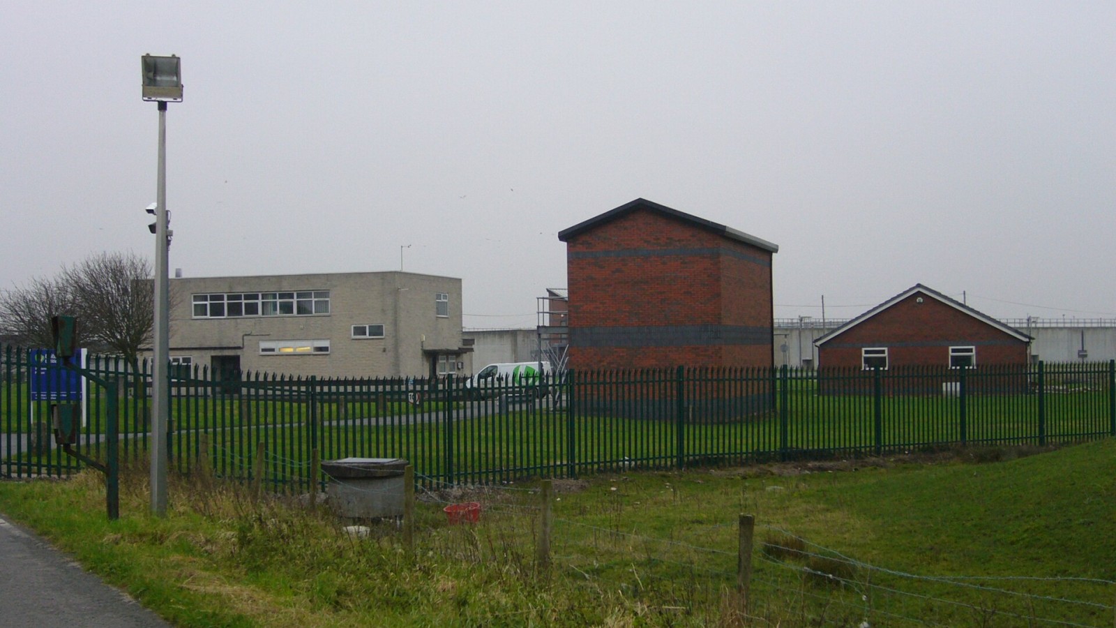 The wastewater treatment works (Apparently they are not called "sewage works" any more!) serving Preston, Lancashire viewed from grid reference SD 4562 2843 looking south-southwest in Clifton. It is operated by United Ut