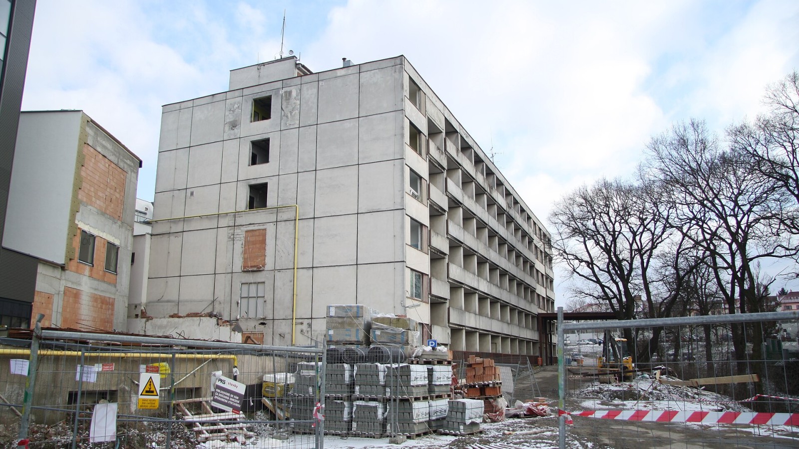Back part of building Ch in Třebíč Hospital in Třebíč, Třebíč District.