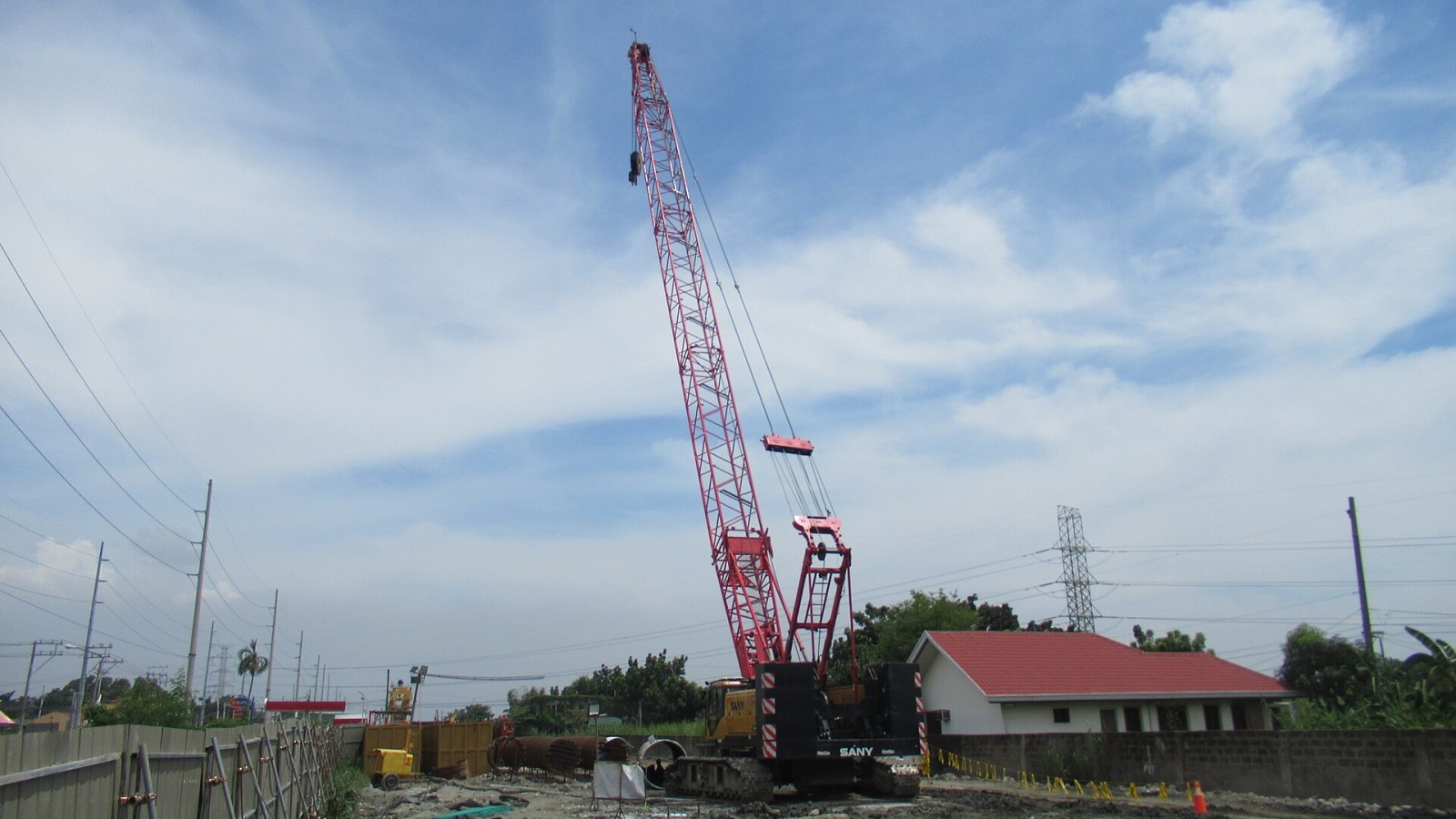 Construction of Calumpit railway station in 2022 along MacArthur Highway in Barangay Pio Cruzcosa, Calumpit.