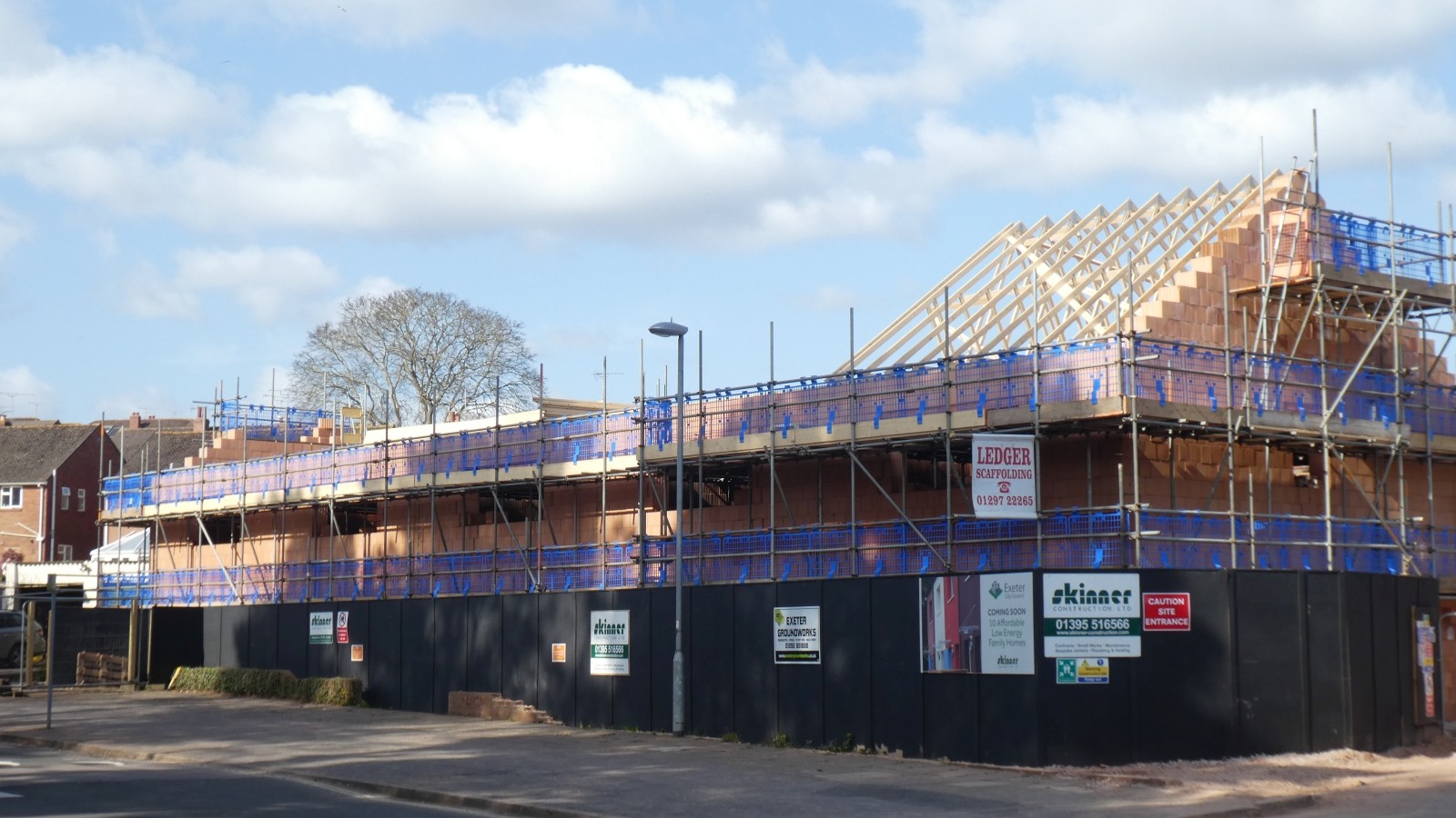 Construction site for council housing, Bovemoors Lane, Exeter