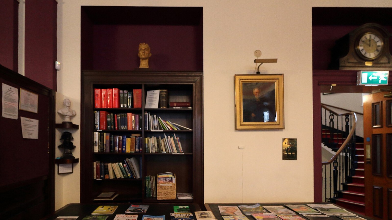As well as newspapers, magazines are also provided, from National Geeographic to Good Housekeeping, as a selection is on display here.