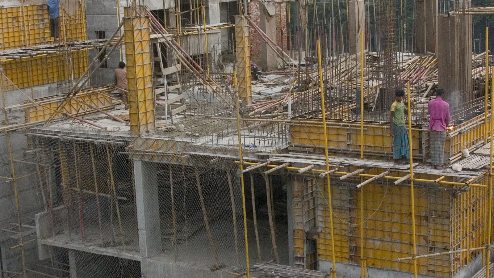Construction site in Dhaka, Bangladesh