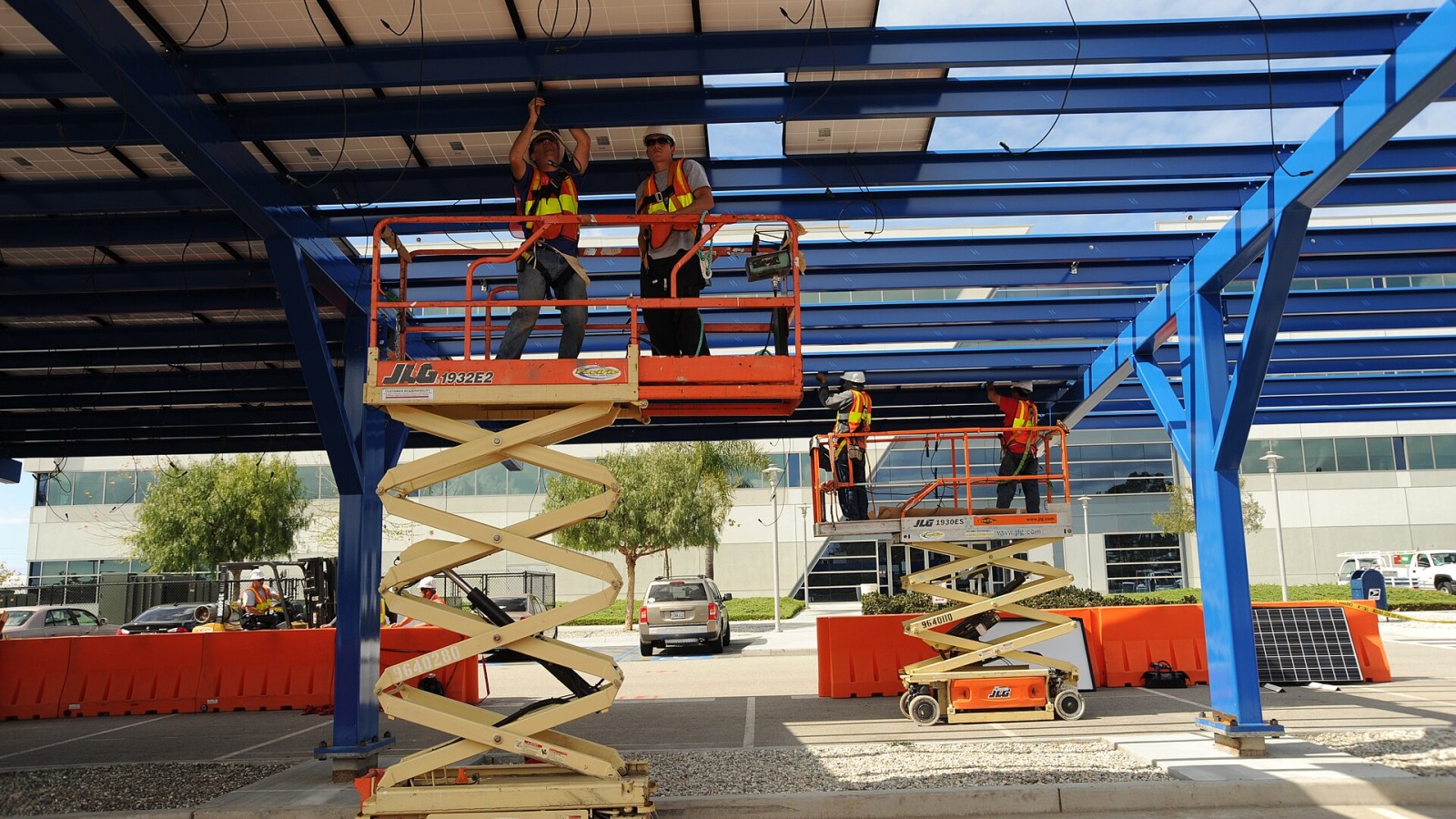 61st Civil Engineers Sq. has begun the construction and installation of solar panels to augment use of electrical power at Los Angeles AFB, Space and Missile Systems Center 2 MAR 10 Phase one of three is almost complete