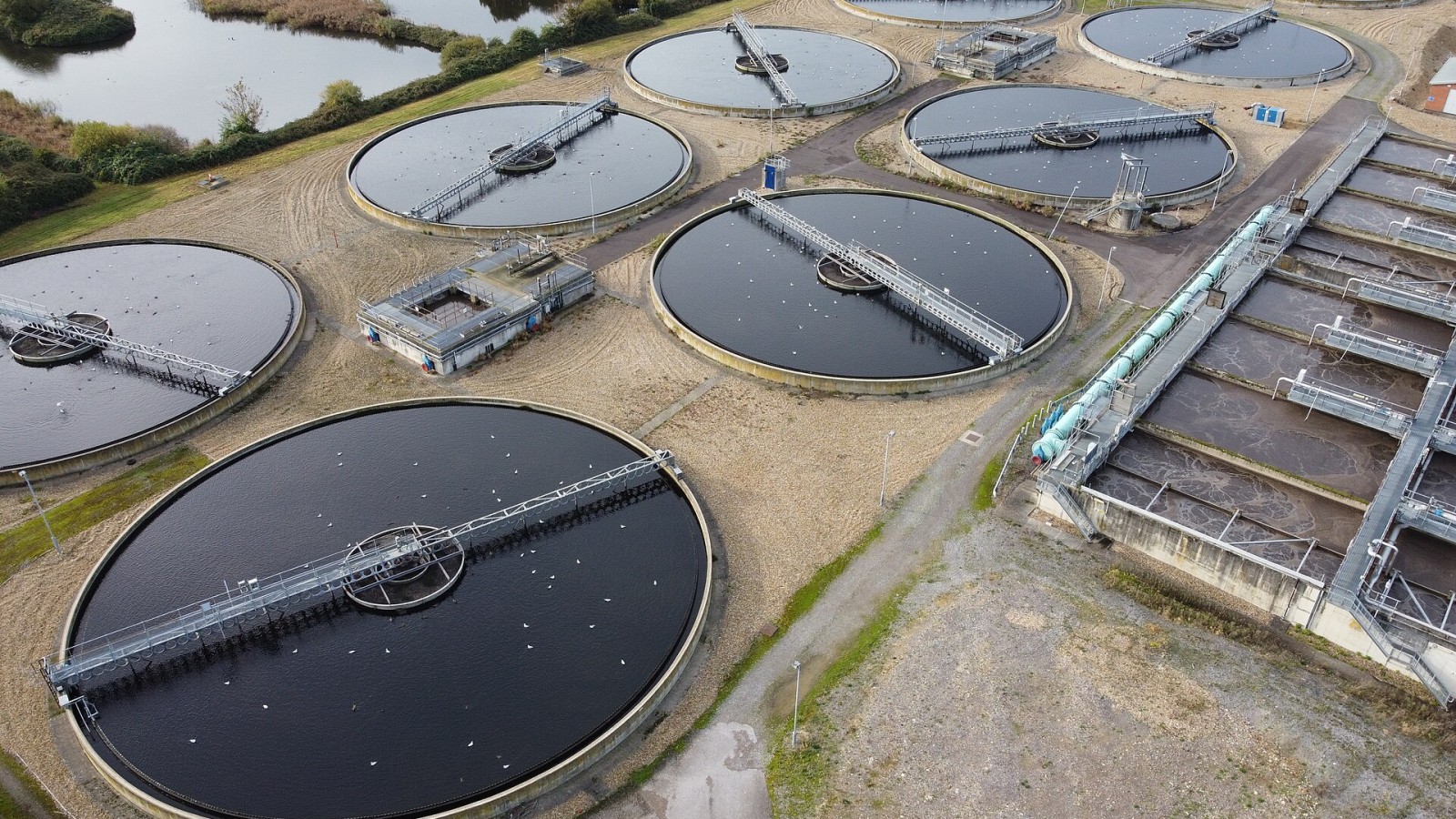 Budds Farm Wastewater Treatment Works 3 Settling tanks
