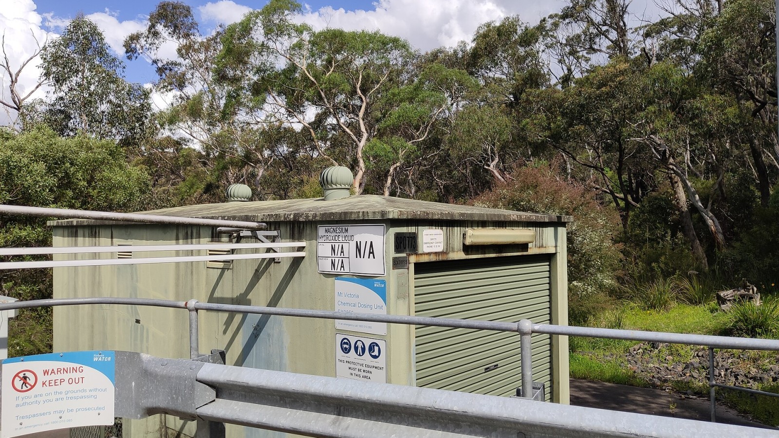 A Chemical dosing unit for the Sydney Water sewerage system, in which magnesium hydroxide is added to sewage to inhibit sulfate reducing bacteria.