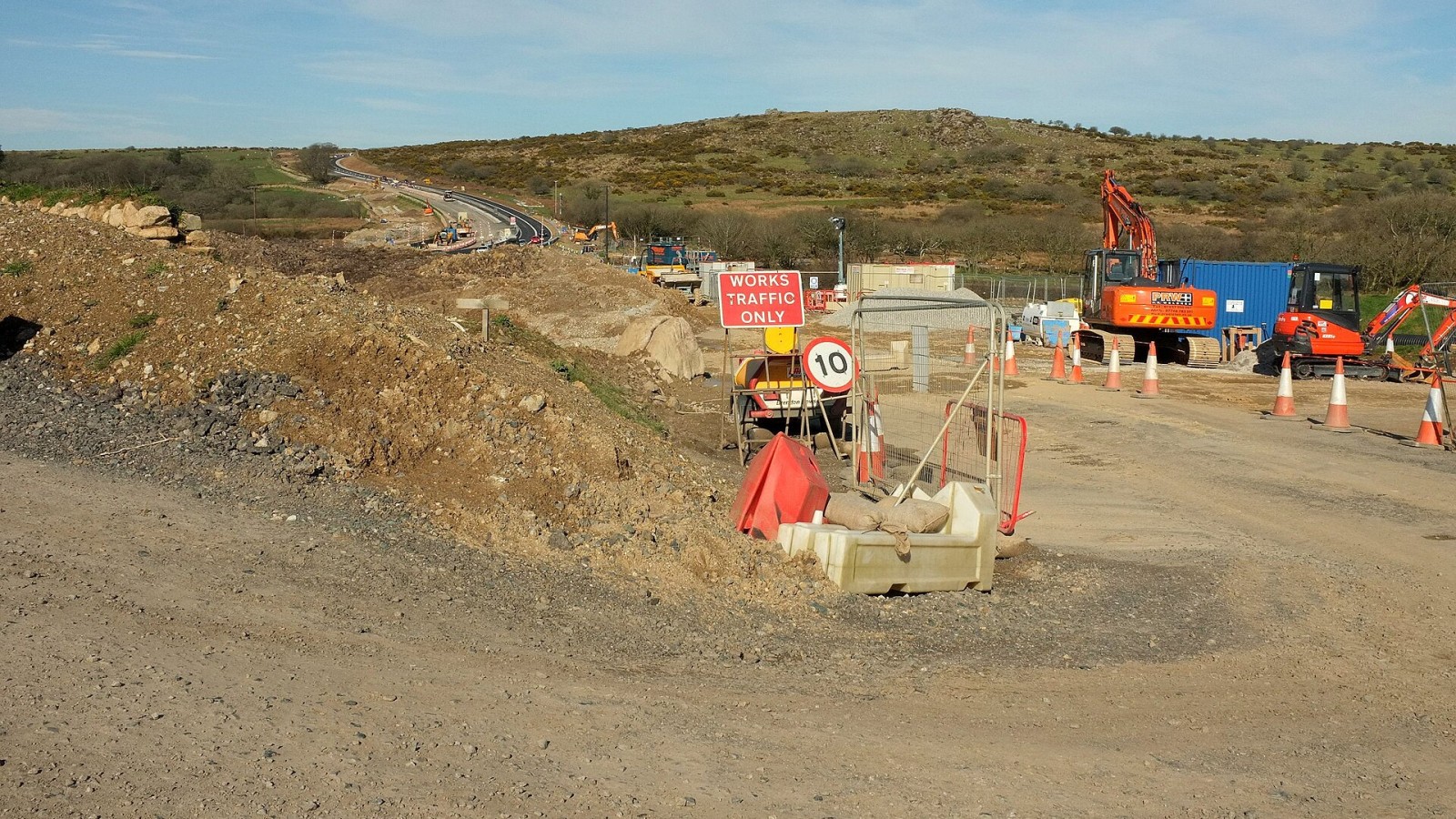 Roadworks at Colvannick