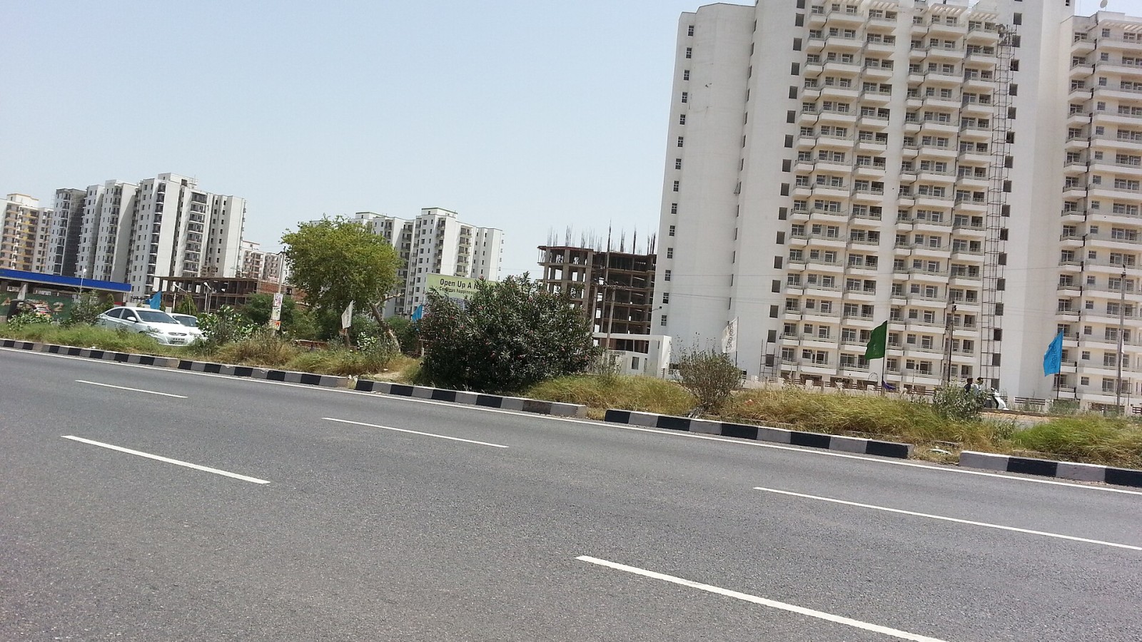 Under construction residential buildings at Neemrana