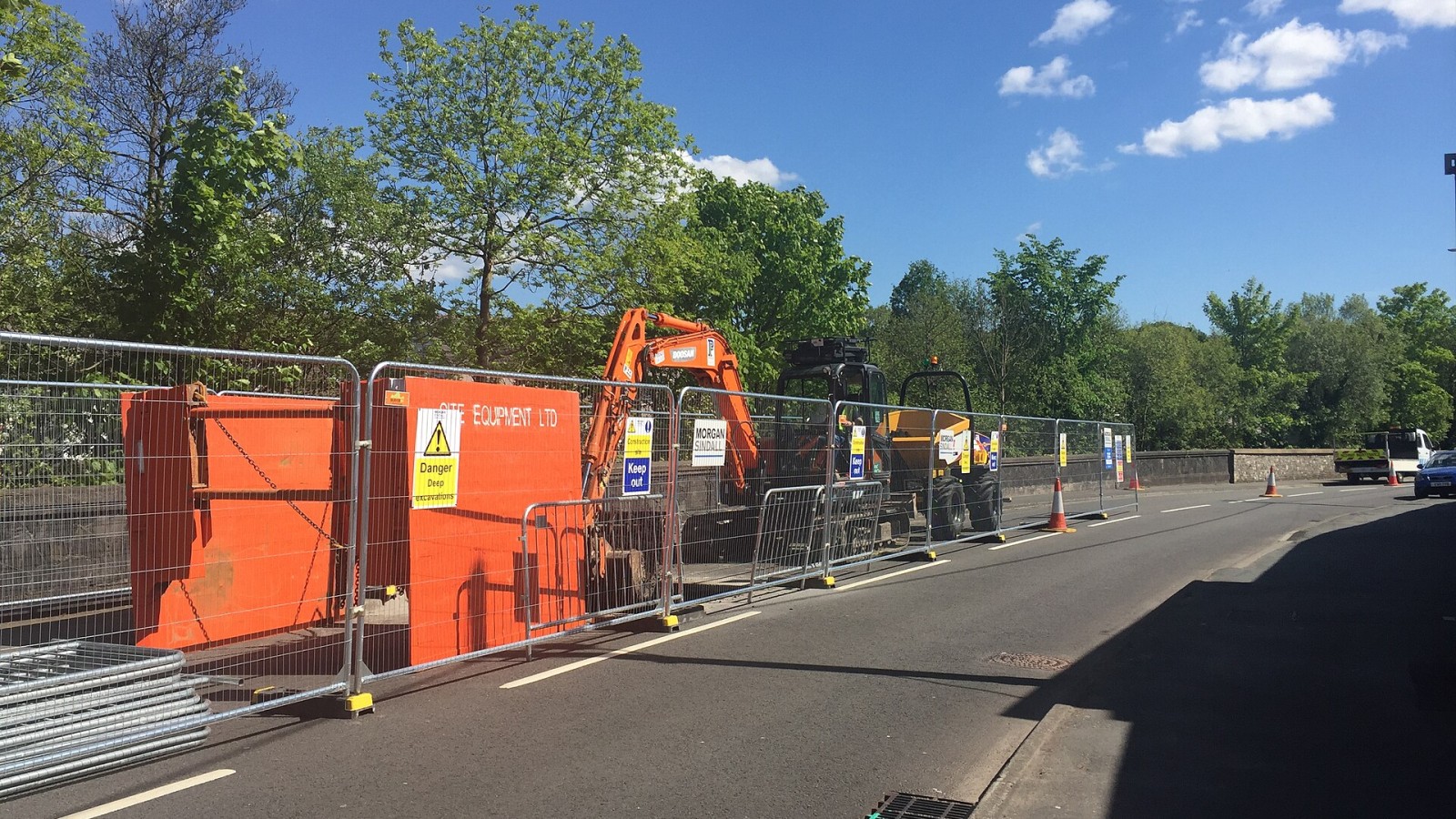 Roadworks in Ystradgynlais